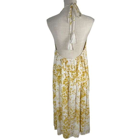 O’Neill Andre Mustard Yellow Floral Print Halter Dress - Picture 6 of 10
